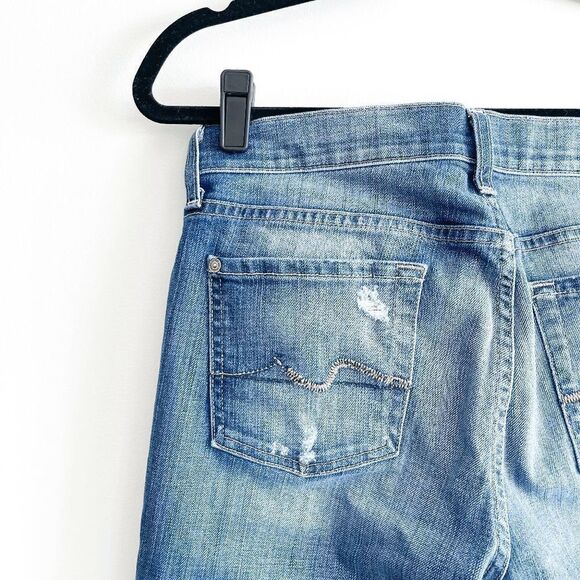 7 For All Mankind Womens Denim Jeans Distress Josefina Skinny Boyfriend Size 26 - Picture 4 of 12